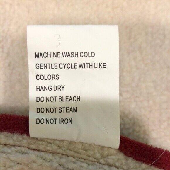 County Clothing Co Vest Faux Suede Fleece Lined Red Button up Small - Picture 7 of 7